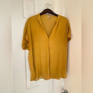 Mustard satin tunic